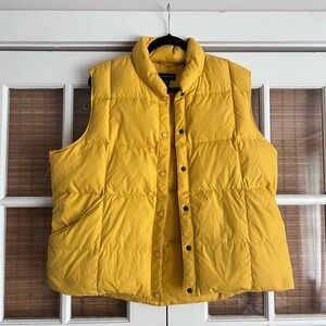 Lands' End Yellow Puffer Vest